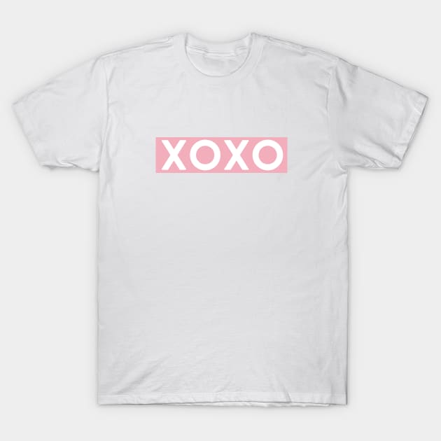 XOXO (pink & white) T-Shirt by LetsOverThinkIt